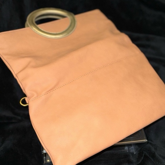 Anthropologie Coral Clutch with Gold Ring - Picture 5 of 12